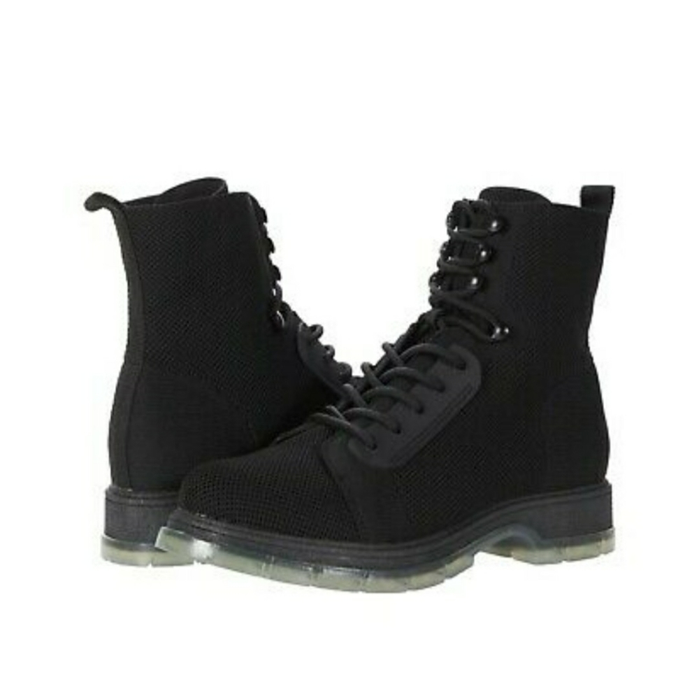 Brand New NIB- MIA women's Simon black lace up knit  boots